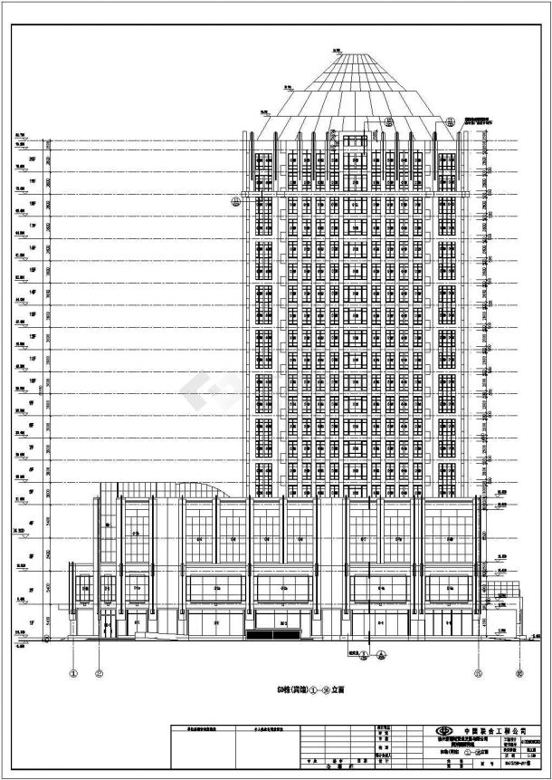 [南洋]某国际32900㎡二十层商城建筑施工图-图二