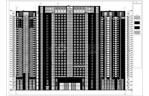 [江苏]31层现代风格星级酒店建筑设计施工图（立面设计出色知名设计院）VIP-图一