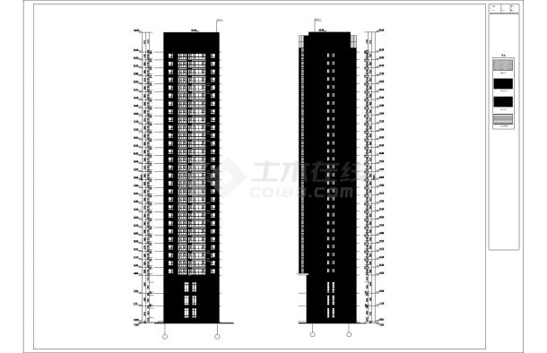 [江苏]31层现代风格星级酒店建筑设计施工图（立面设计出色知名设计院）VIP-图二