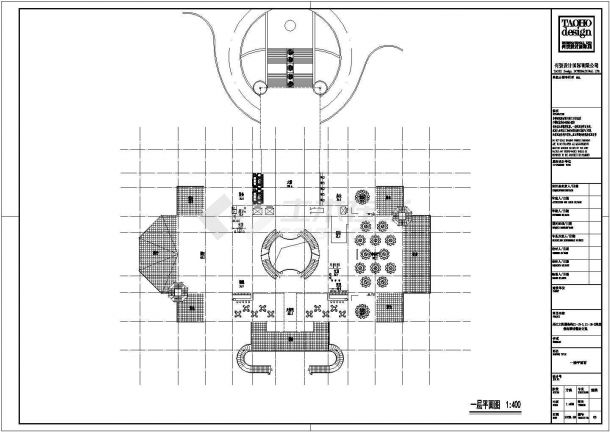 [江苏]13862㎡四层欧式风格城堡酒店建筑施工图（含效果图）VIP-图一