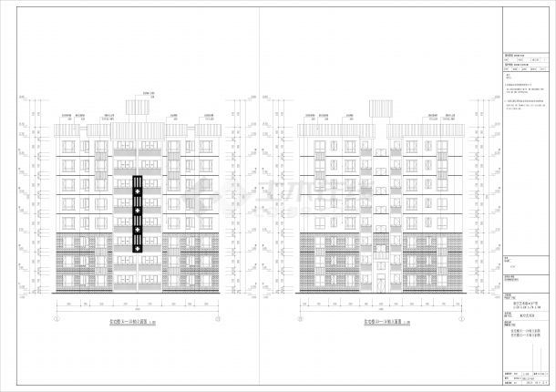 航空艺术港5套13层高层住宅建筑设计施工图-图二