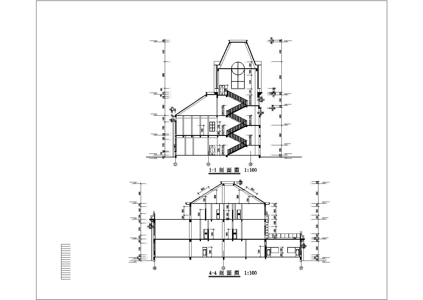 [烟台]某8316.5㎡三层旅游接待中心建筑施工图（含效果图）
