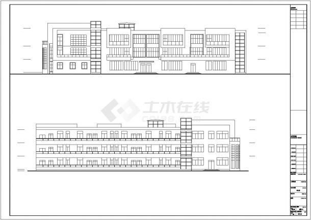 [合肥]新站区某花园小区4902.84㎡三层十八班幼儿园建筑施工图VIP-图一