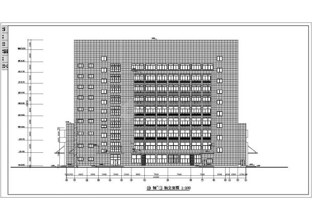 某地9层框架结构医院建筑设计方案图-图二