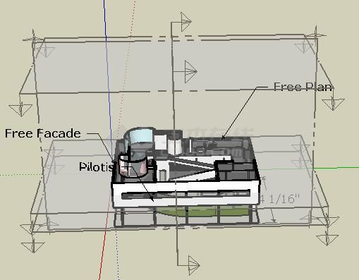萨伏伊别墅sketchup模型-图一