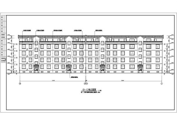 某地4层砖混结构住宅楼建筑设计方案图-图二