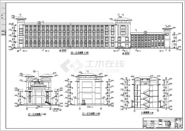 [中山大学]某学院4700㎡四层教学楼建筑施工图VIP-图一