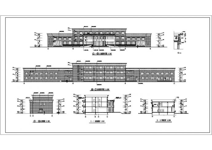某三层框架接待中心建筑设计施工图_图1
