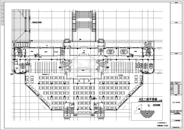 [上海]现代风格大学图书馆建筑施工图（甲级设计院含人防设计）VIP-图一