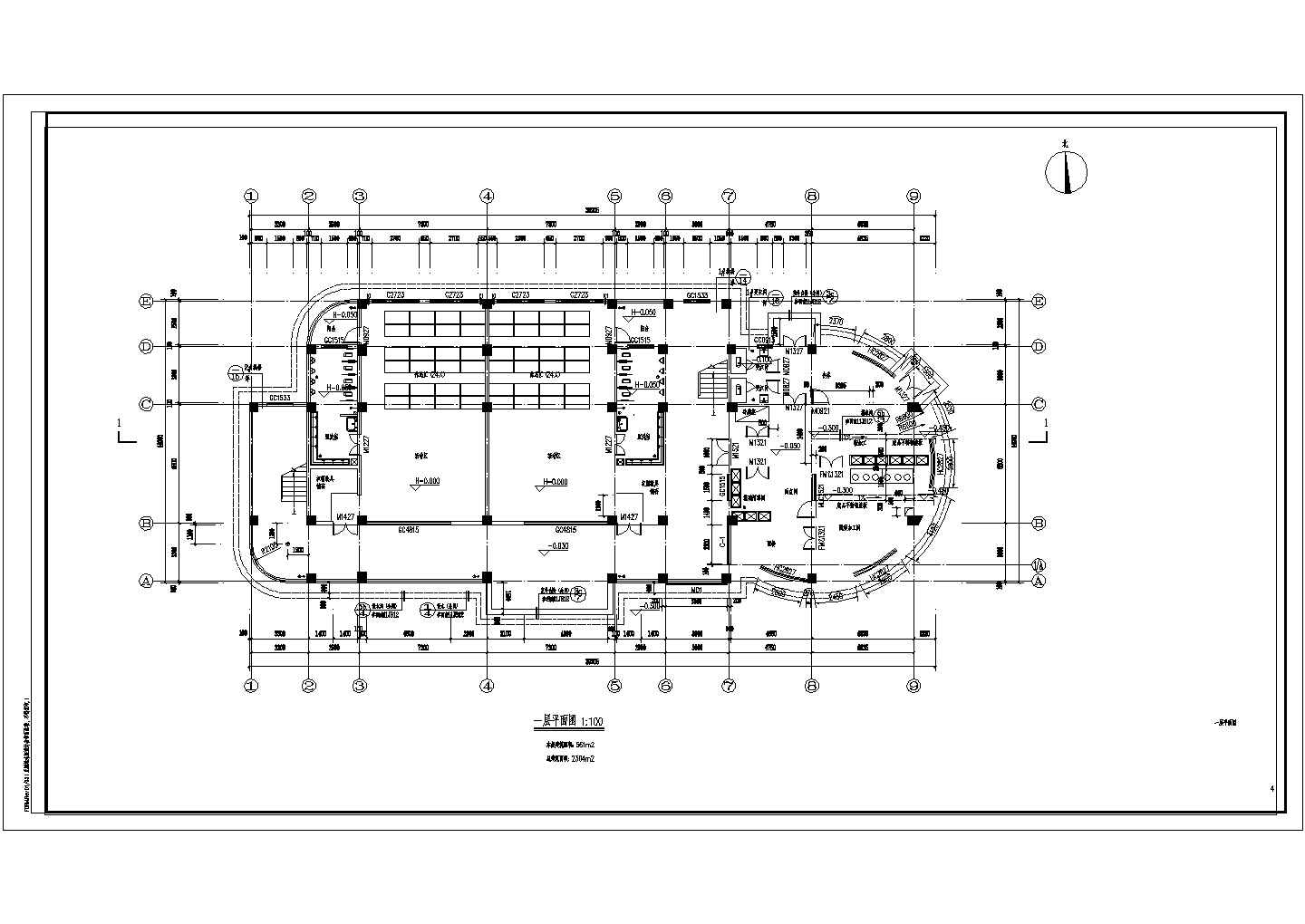 [四川]2304㎡4层市级现代风格幼儿园教学楼建筑设计施工图（两栋教学楼）VIP