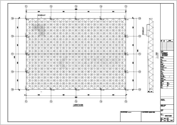某现代生活园区7#楼网架结构设计施工图-图一