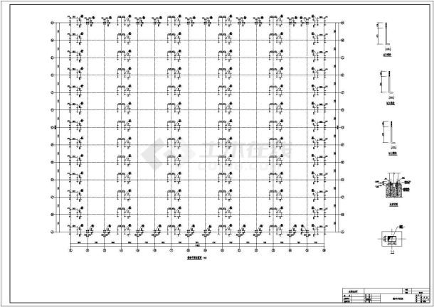 某单层多跨门式刚架钢结构厂房结构设计施工图-图二