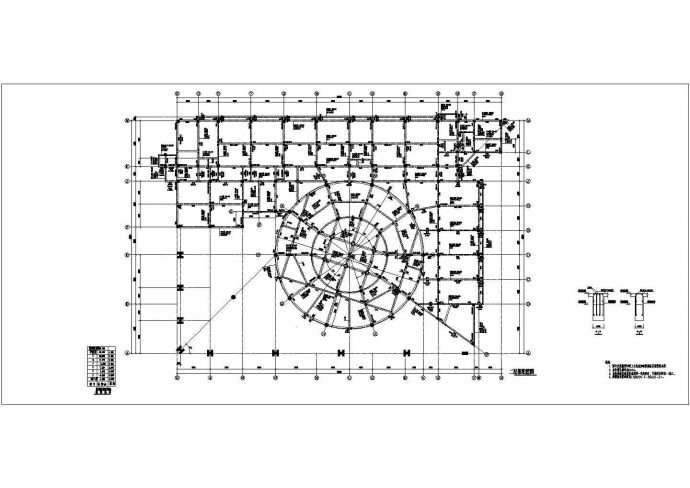 小学行政综合楼框架结构施工图_图1