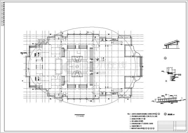 [吉安]某五层体育馆建筑施工图及效果图-图二