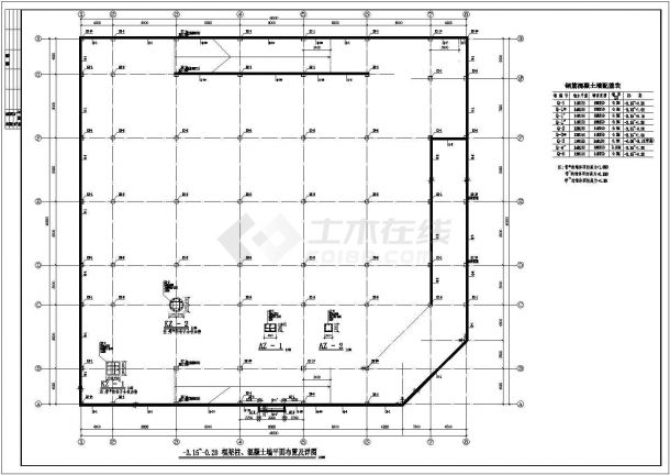 地下两层无梁楼盖车库结构施工图（筏形基础）-图二