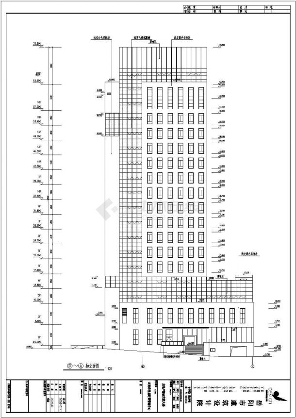 某13层市房产局交易大楼全套建筑施工图-图二