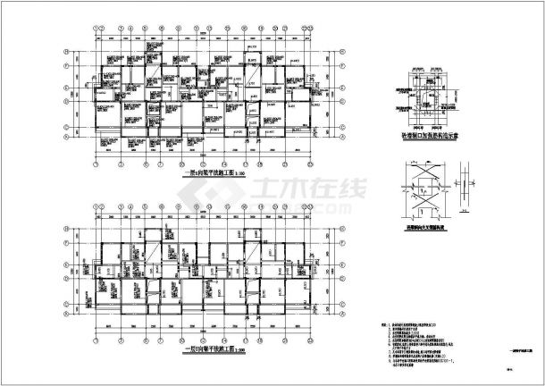 10层纯剪力墙住宅楼结构施工图(方管桩基础)-图一