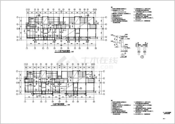 10层纯剪力墙住宅楼结构施工图(方管桩基础)-图二