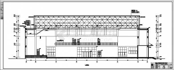 学校大型体育馆建筑施工CAD详细参考图-图一