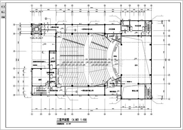 [湖南]某1928.20㎡五层剧院建筑施工图VIP-图二