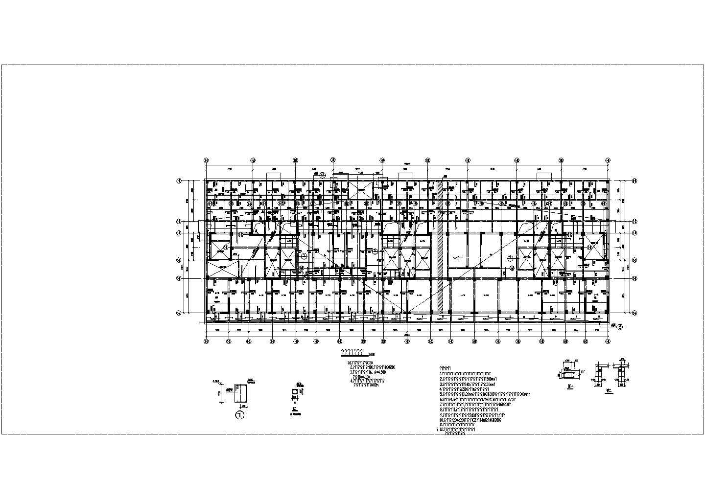 一字型18层框架剪力墙住宅结构施工图