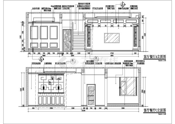 某地四层框架小别墅装饰设计施工图-图一