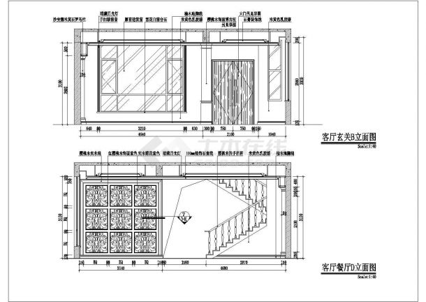 某地四层框架小别墅装饰设计施工图-图二