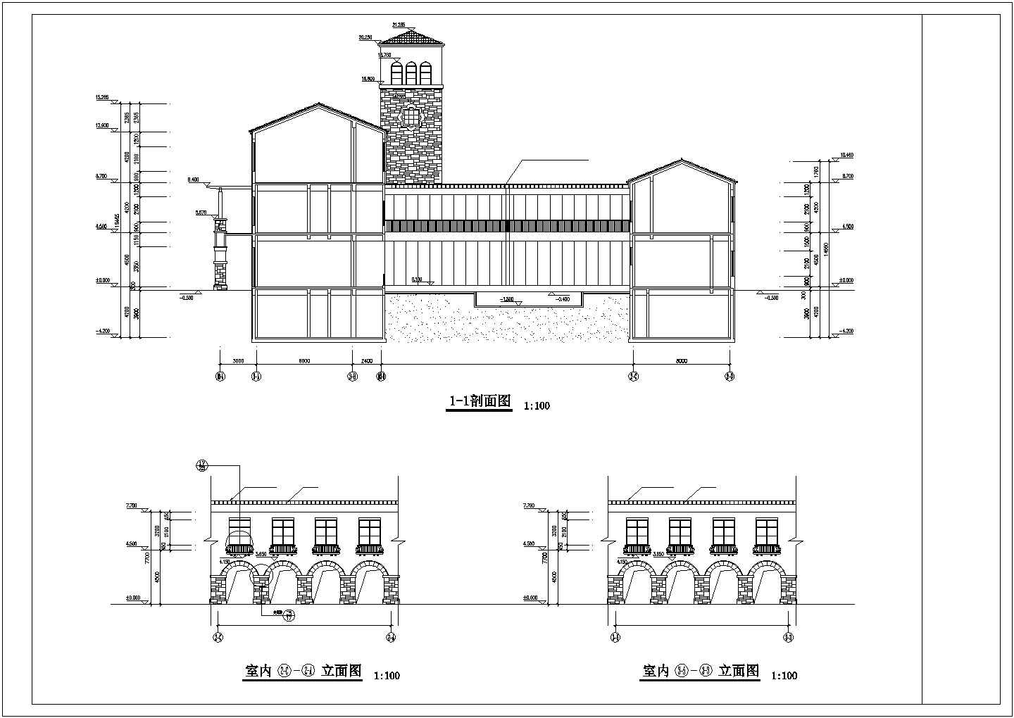 [徐州]某地中海风格5753.82㎡五层五星级会所建筑施工图