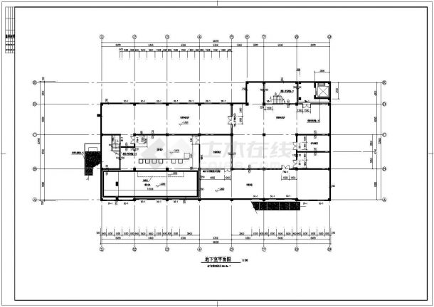 某地五层框架结构小区建筑设计施工图及超市施工图-图一