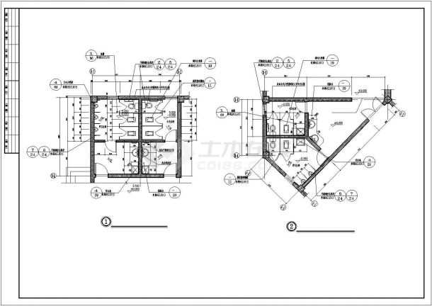 [武汉]某3258㎡三层长江边某豪华会所建筑设计施工图VIP-图一