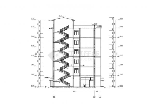 [毕业设计]南昌某六层商务楼建筑结构施工图(含计算书)-图二