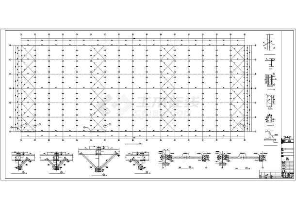 二层门式刚架结构能源再生公司厂房结构施工图（含建筑图）-图一