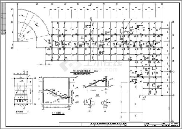 某1190㎡地下一层车库建筑结构电气施工图-图二