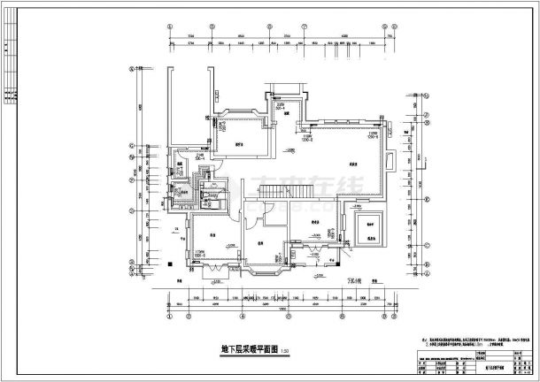 北京某四层小别墅采暖设计施工图纸-图一