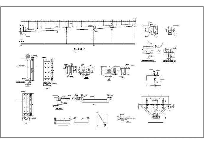 24米跨单层门式刚架（含吊车）厂房结构施工图_图1