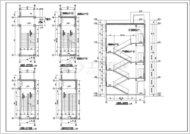 [合肥]某中学8836㎡五层综合楼建筑施工图VIP-图二