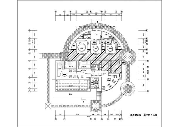 [郑州]某二层会所兼四班幼儿园建筑方案图-图二