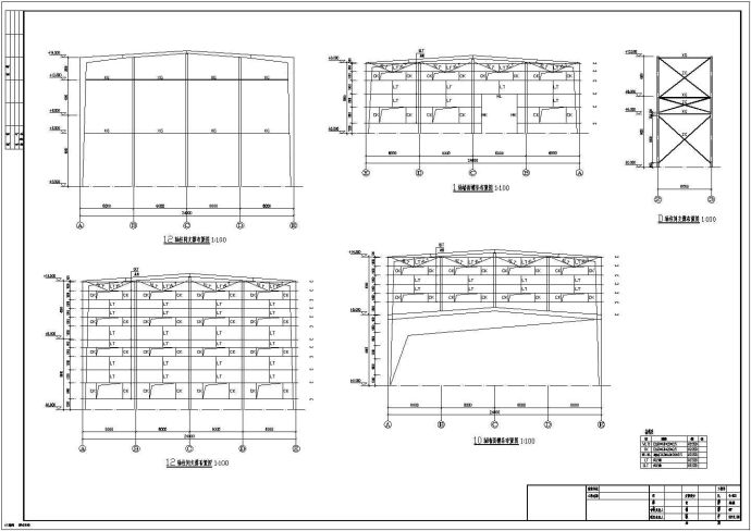 24米高低跨门式刚架生产车间结构施工图（含建筑图）_图1