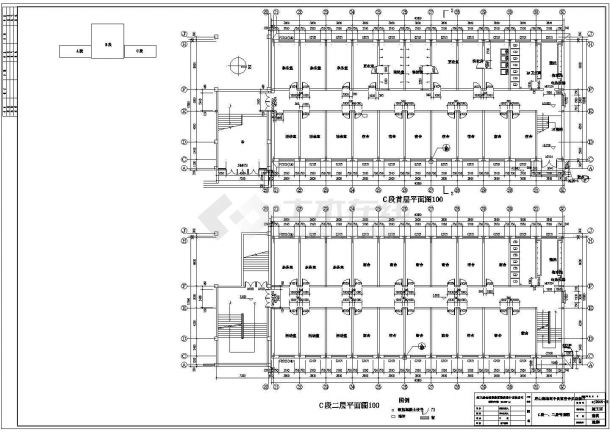 [唐山]某高中五层食堂宿舍多功能厅建筑施工图VIP-图二