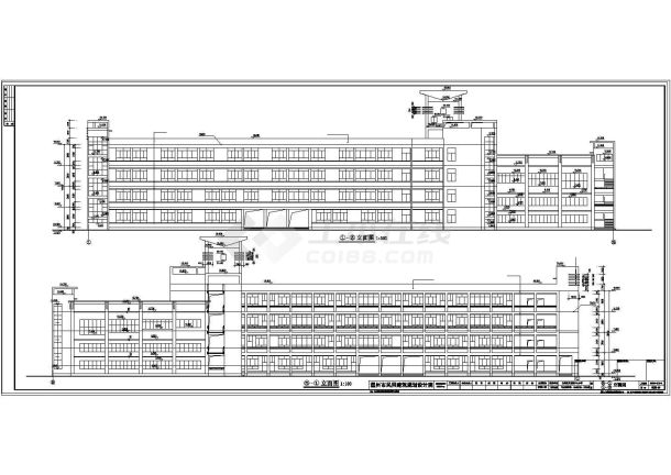 某3023.88㎡四层小学体艺馆及食堂建筑结构水电施工图-图一