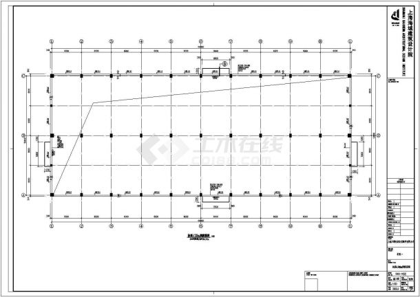 上海某轻钢屋盖、排架结构厂房结构施工图-图二