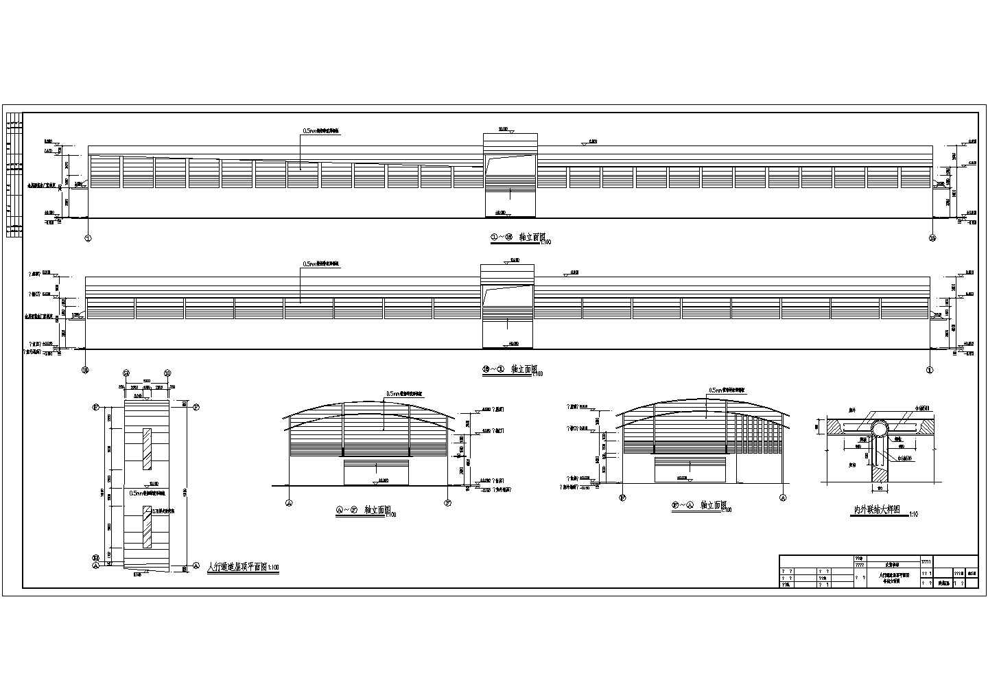 某地单层框架结构农贸市场建筑设计施工图