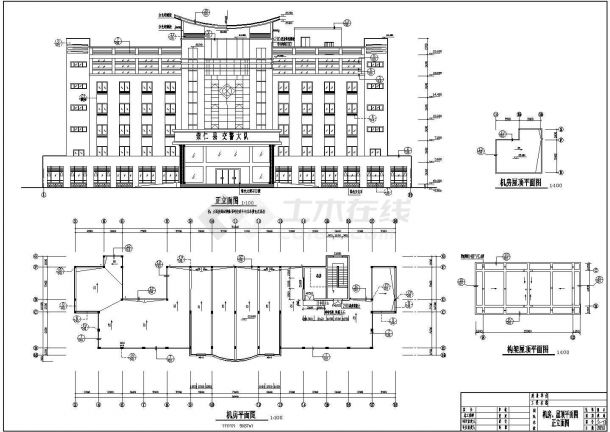 某地六层框架结构某办公楼建筑施工图-图一