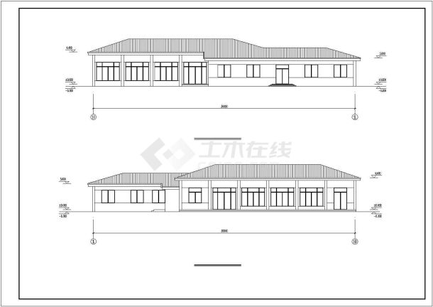 某钢结构食堂建筑布置参考基础图-图二