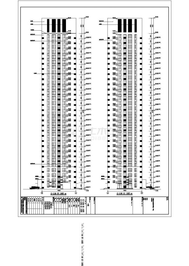 30层剪力墙住宅楼结构施工图（含建施、地下二层车库）-图二