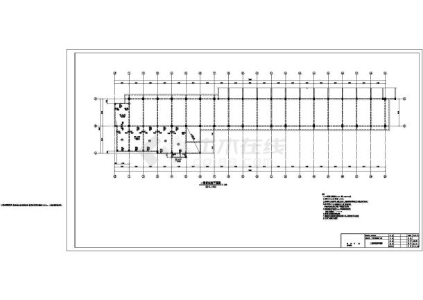 两层框架结构中学训练馆结构施工图-图二