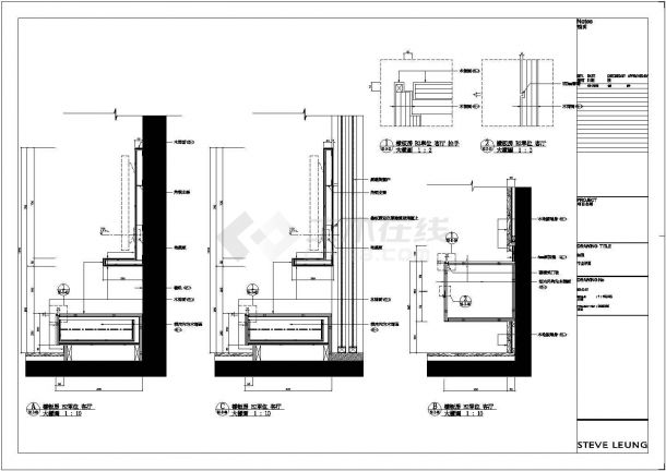无锡剪力墙结构住宅（三居室）样板房室内装修设计施工图-图一