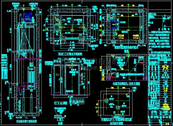 电梯井图纸-图一