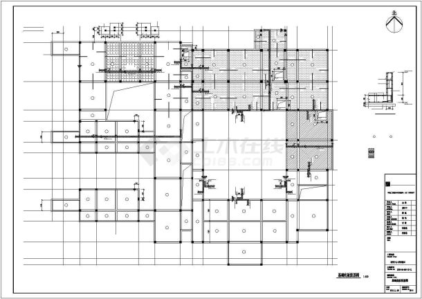 地上一层局部两层框架结构中式别墅结构施工图-图二