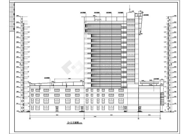 某地十七层框剪结构办公楼建筑设计施工图-图二